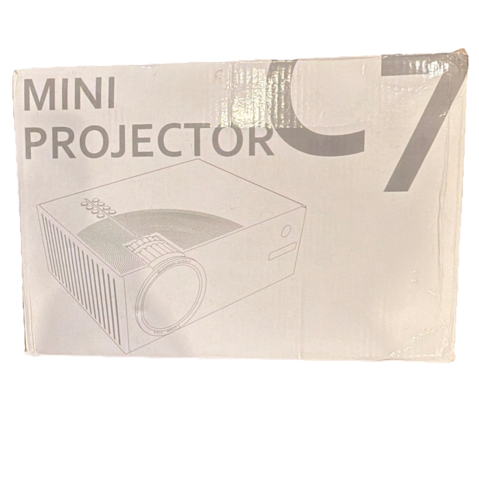 C7 Series Mini Projector Desktop White Screen Mirroring HDMI USB VGA AV