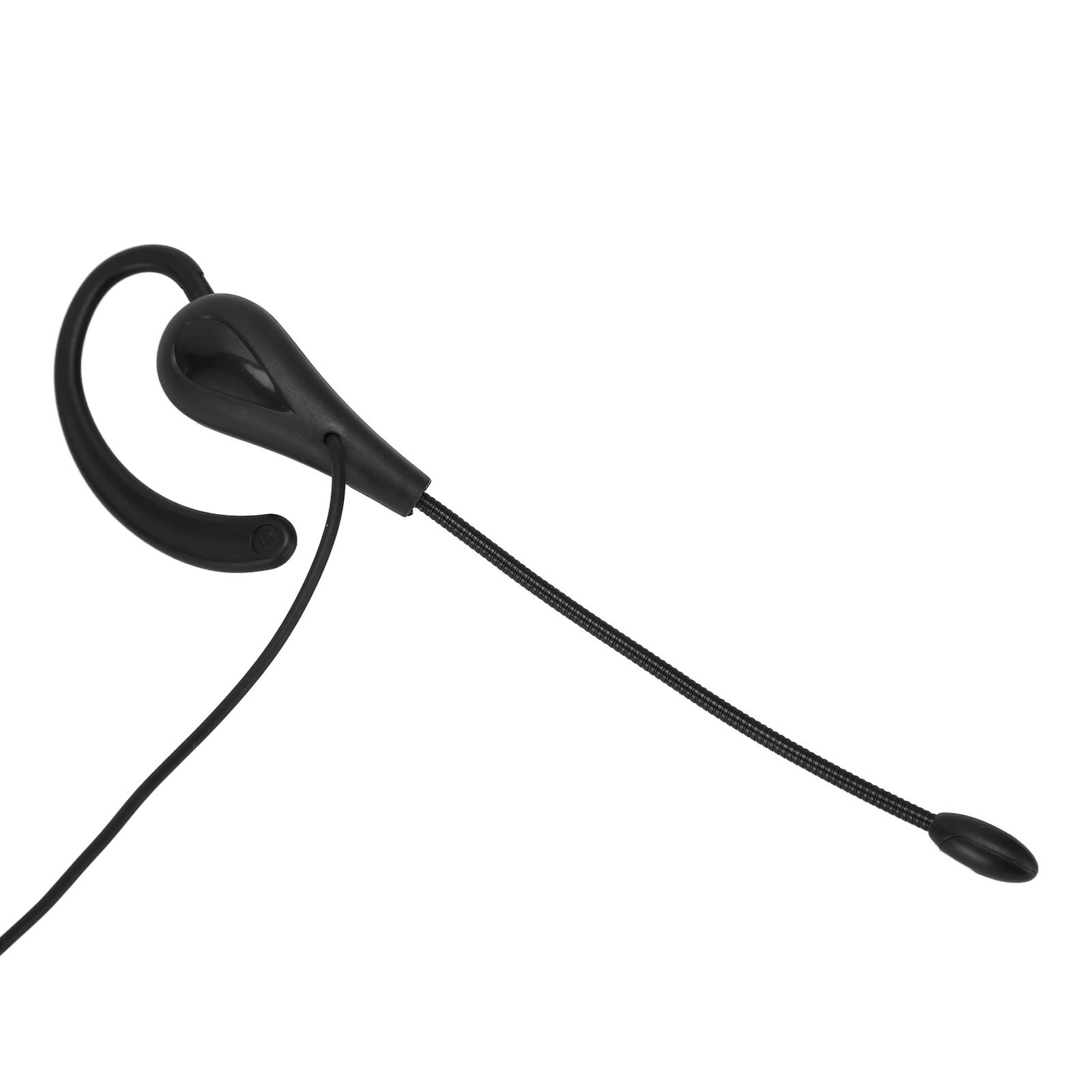 Single Ear Headset With Microphone Wired Noise Cancelling Lightweight Monaural