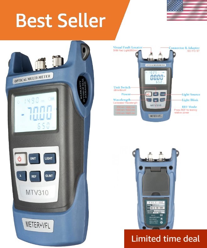 Fiber Optical Power Meter with Light Source SC FC Connector Optic  Equipment ...