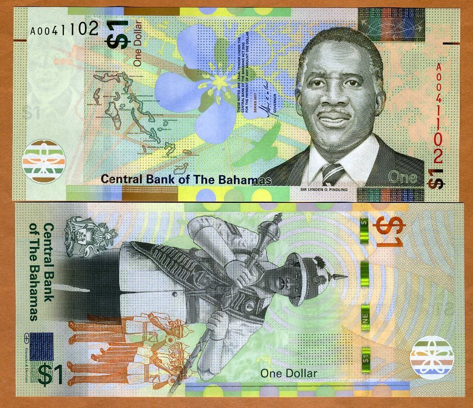 Bahamas, 1 dollar, 2017, P-77 UNC Redesigned