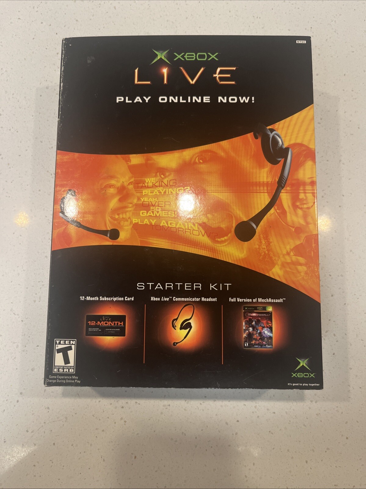 Original Xbox Live Starter Kit w/ Headset & Mechassault Video Game 2003
