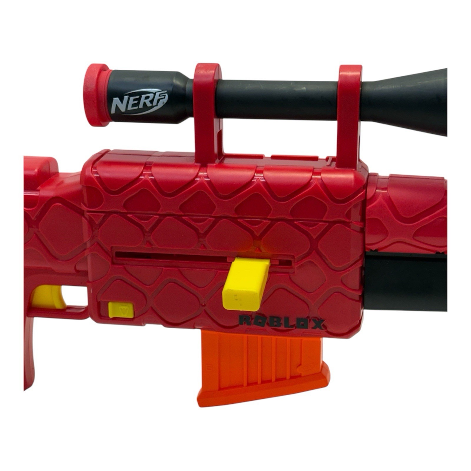 Used NERF Roblox Red Snake Dart Blaster w/ Scope & 1 Clip