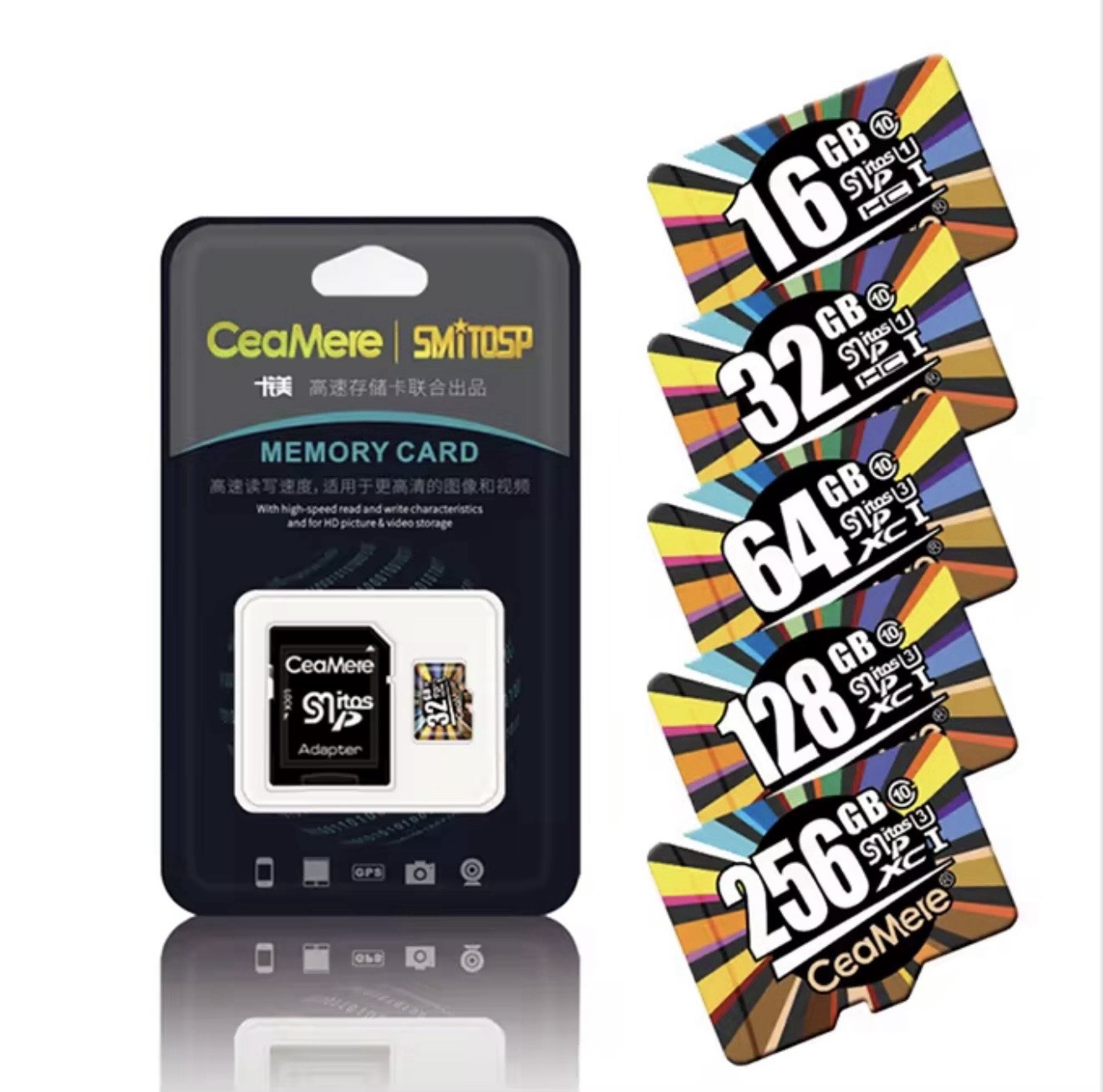 CEAMEREMicro SD Card SDHC 128Gb Memory Card With Adapter **NEW**