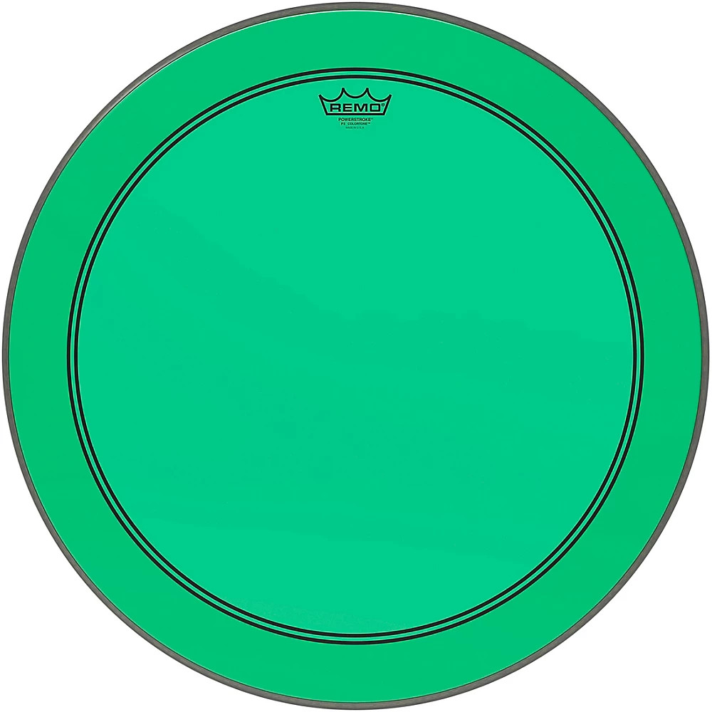 Remo Powerstroke P3 Colortone Green Bass Drum Head 24 in.
