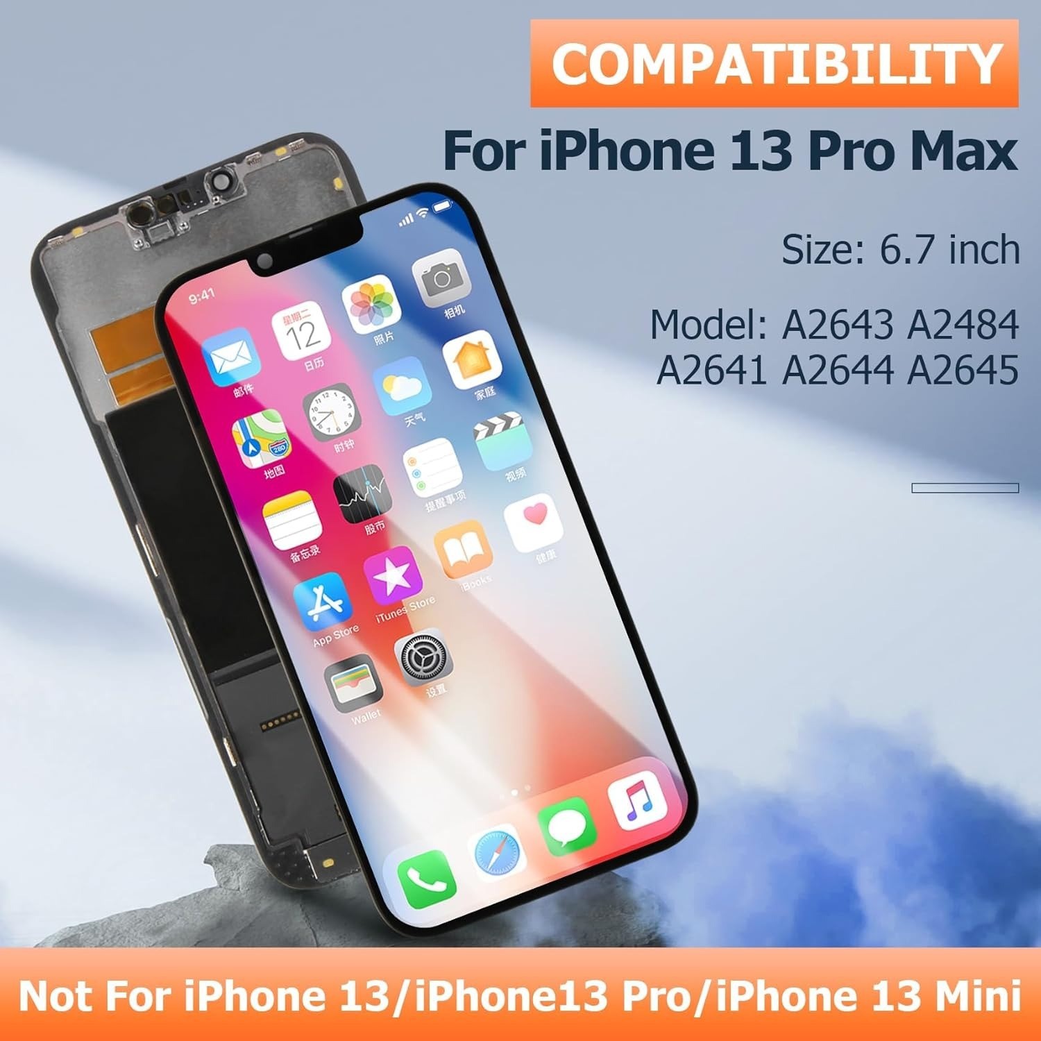 For iPhone 13 Pro Max Screen Replacement Display LCD Touch Screen Digitizer