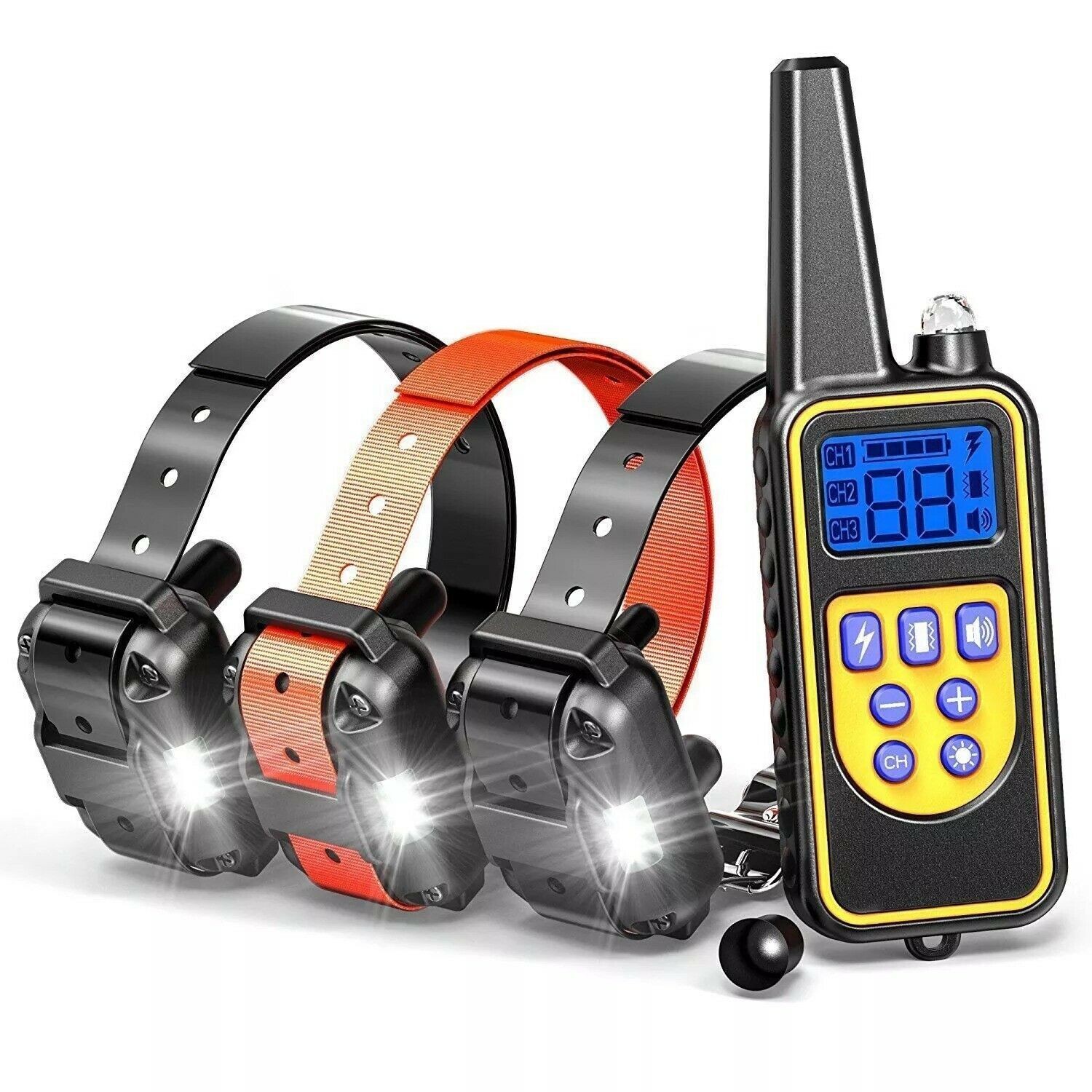 Stop No Bark Dog Collar Training Shock Beep Remote, Large Medium & Small Dogs