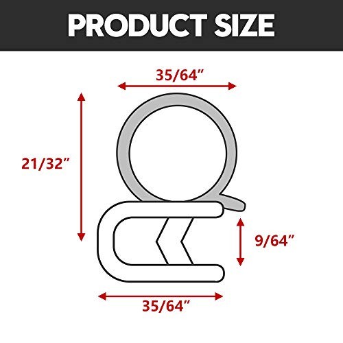 20FT Car Door Weather Strip with Top Bulb, PVC Plastic Trim with EPDM 20 Ft