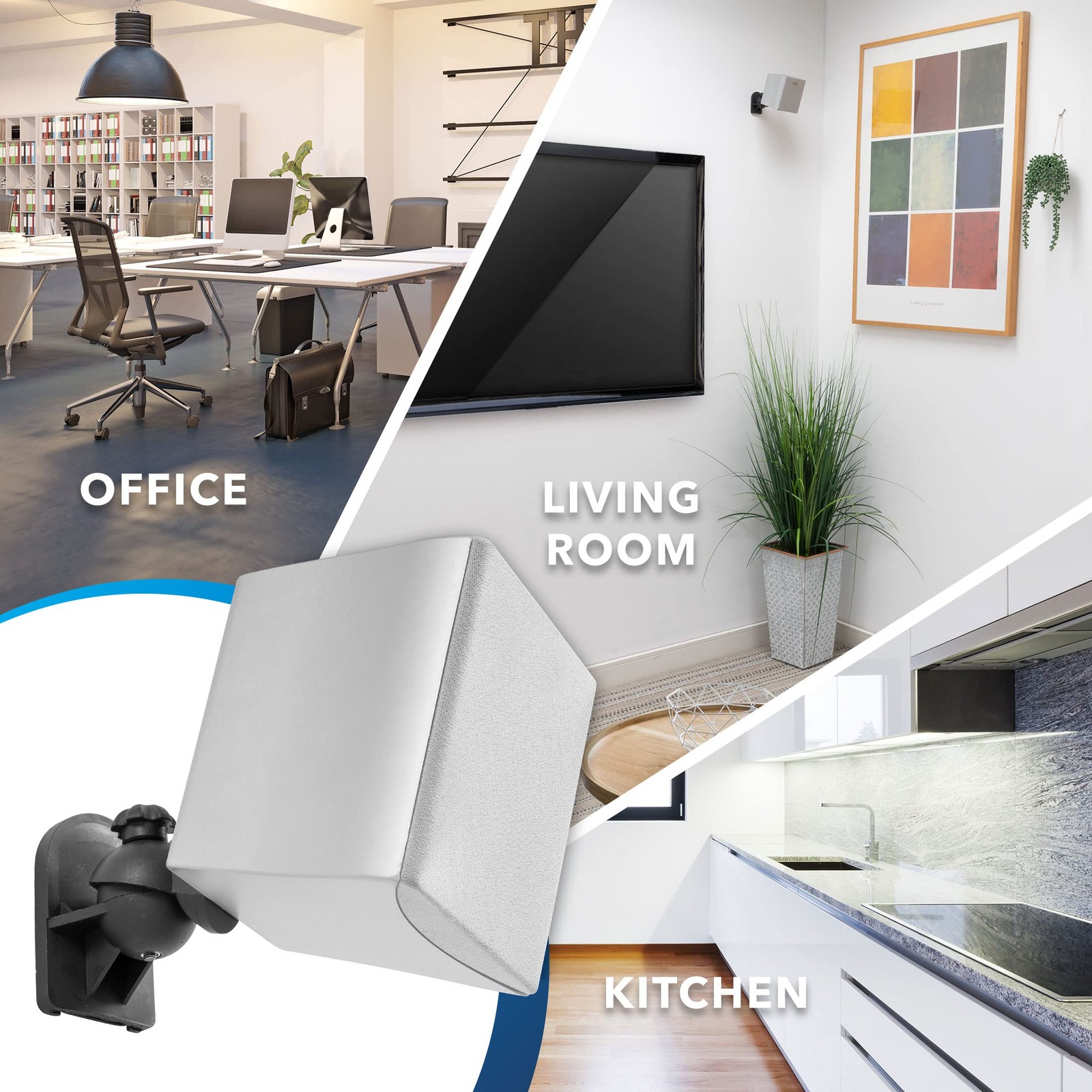 Mount-It! Speaker Wall Mount Full Motion Brackets for Surround Sound Satellit...