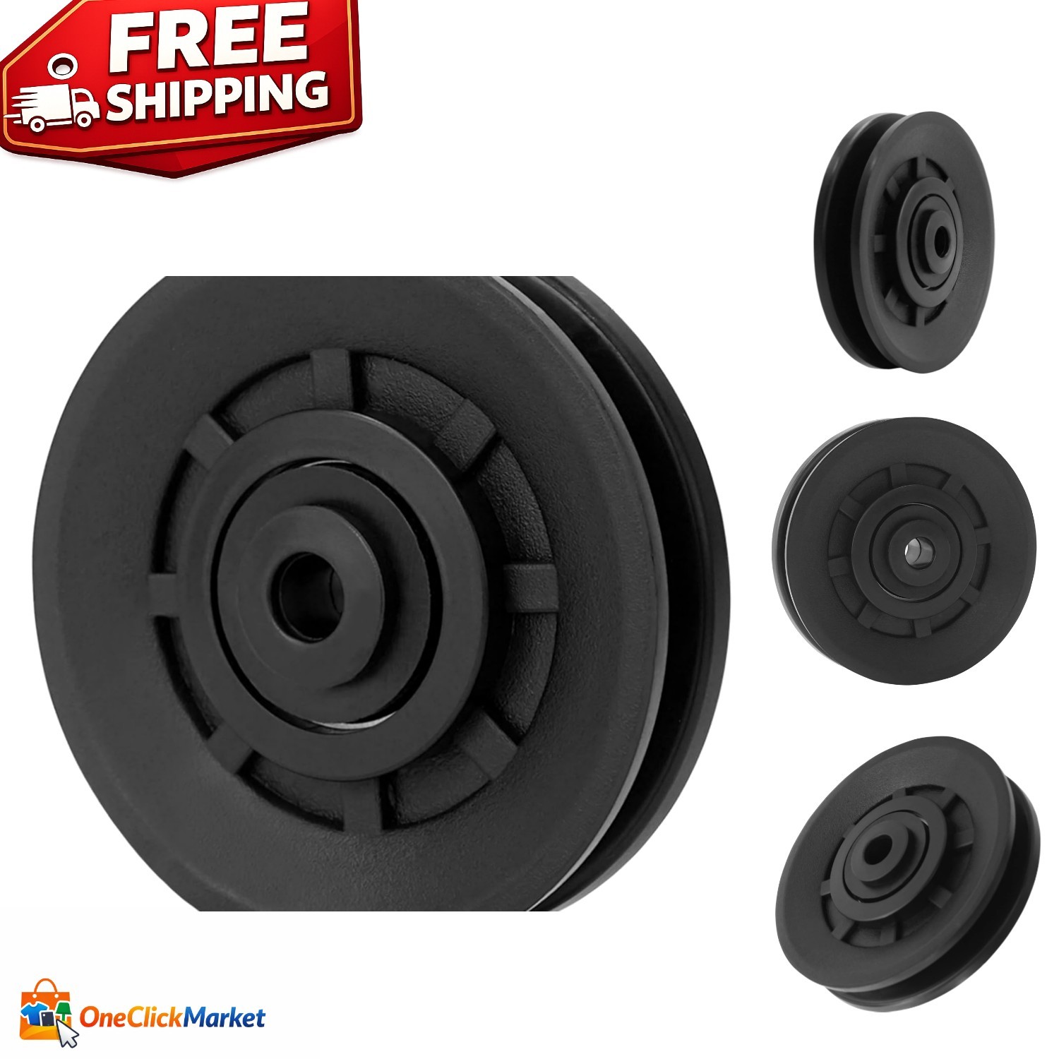 3.5” Bearing Pulley Wheel - Heavy-Duty Fitness Replacement for Home Gym