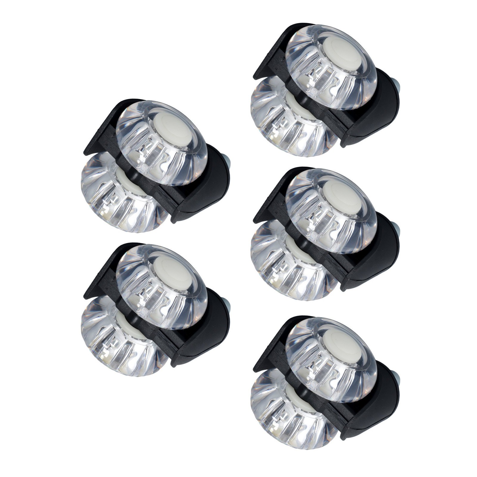 5Pack Office Chair Casters 2" rubber casters, 360° steering white For Desk chair