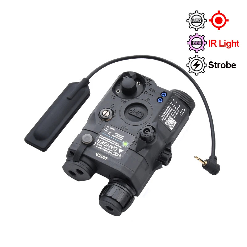 Airsoft UHP PEQ 15 Green Blue Laser Indicator Strobe Flashlight IR Fill Light