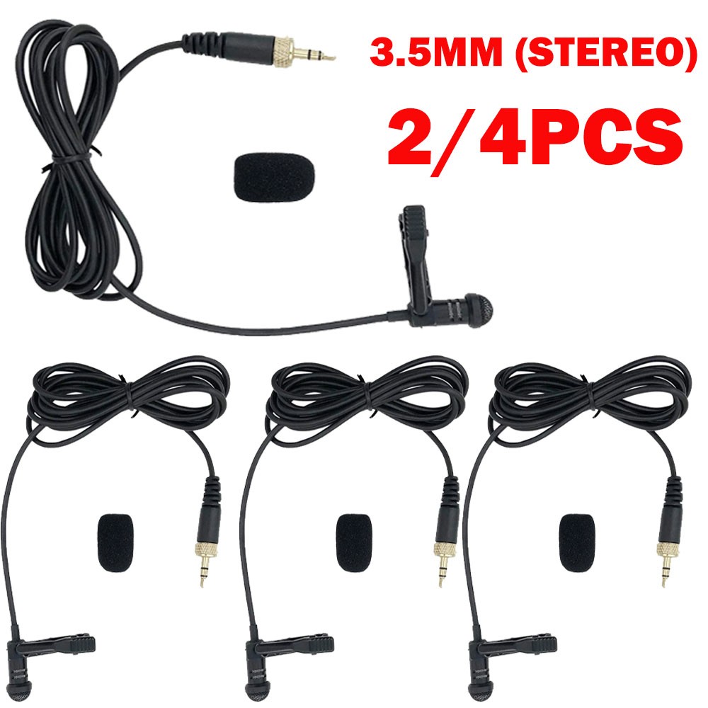 2/4Pcs Lapel Lavalier Microphone For Sennheiser EW100 SK100 G1 G2 G3 MKE2 EW500