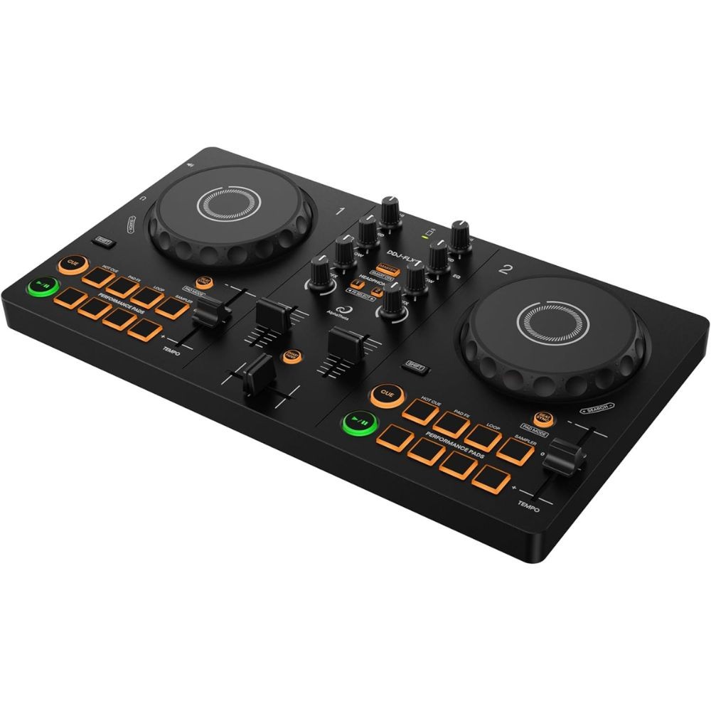 Pioneer DJ AlphaTheta DDJ-FLX2 DJ Controller for rekordbox w/ Controller Stand