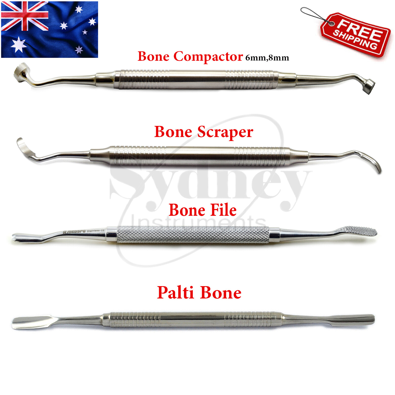 Dental Bone Scrapers Implants Collector Compactor Grafting Surgical Instruments