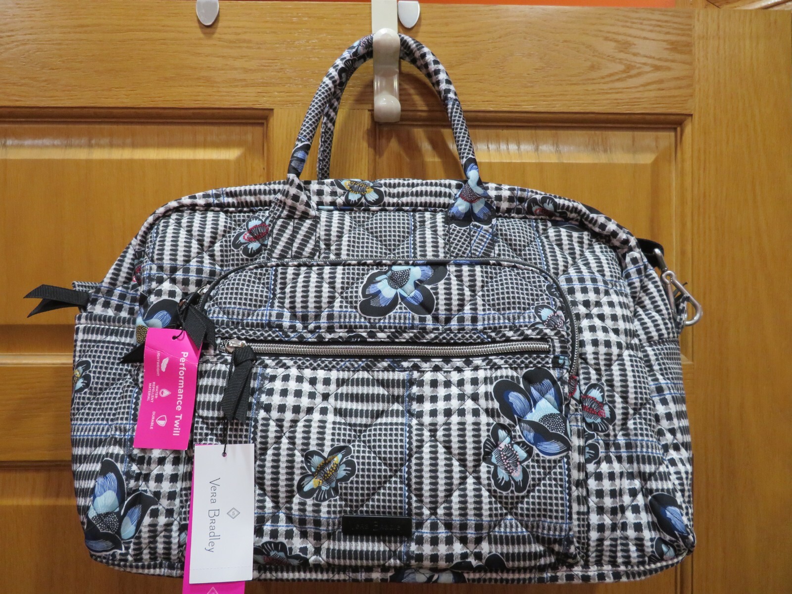 Vera Bradley Compact  Weekender Travel Bag Suitcase Bedford Plaid -RETIRED-NWT