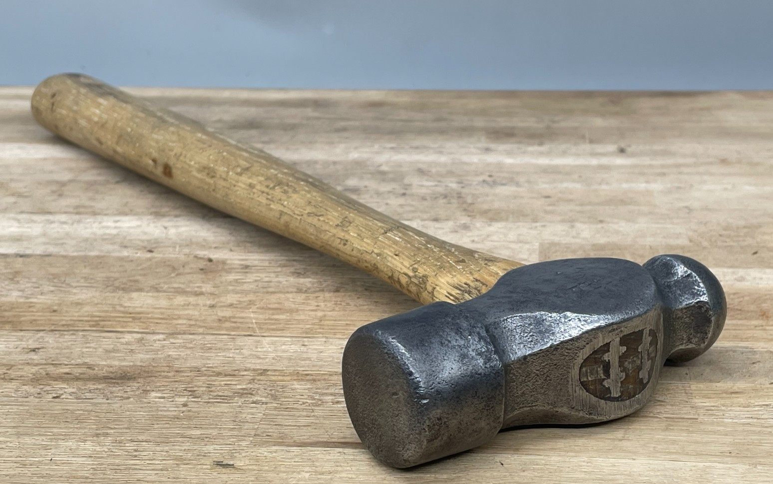 Vintage STANLEY 1-1/2lb Ball Pein Hammer Engineer Blacksmith Tool