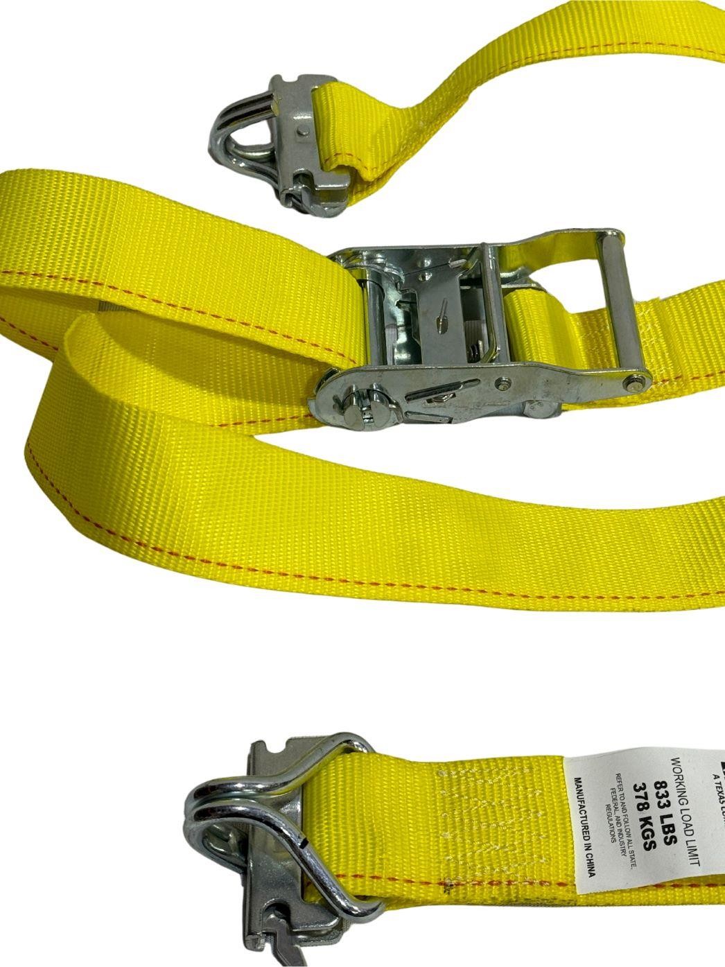 12' E-Track Ratchet Strap w/Wire Hook 16 Pack
