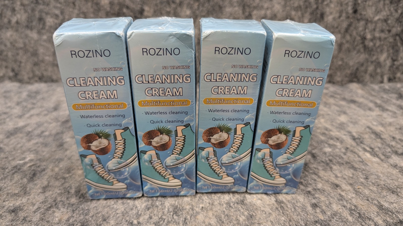 4 x ROZINO White Shoe Cleaner Multi-Purpose Cleaner 60ml