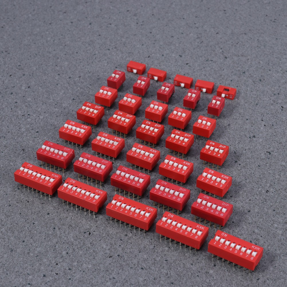 35 Pcs Electronic 2.54 mm Dip Switch Toggle Slide Configuration Coding Switch