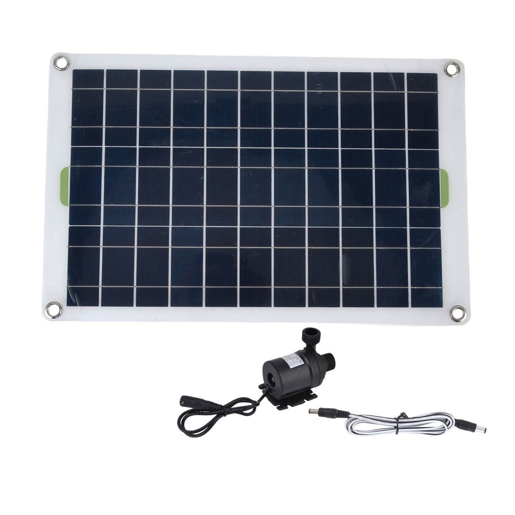 Green 50W 12V Solar Water Pump Kit with Panel and Battery Box for Garden Use