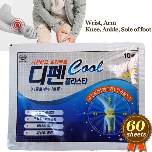 60pcs Cool Patches Wrist Patch Arm Patch Knee Patch Ankle Sole of  foot