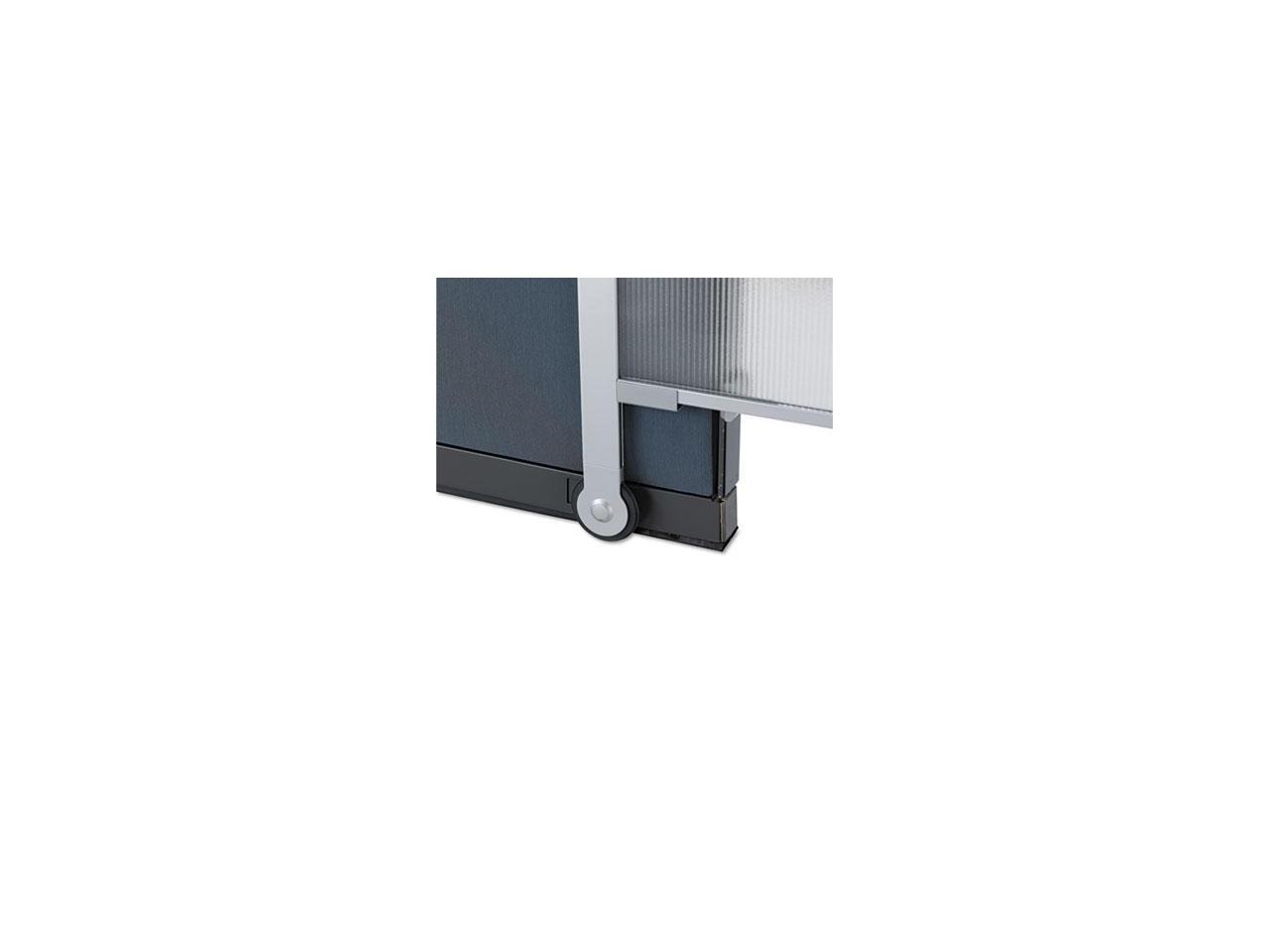 Quartet Premium Workstation Privacy Screen 38w x 64d Translucent Clear/Silver