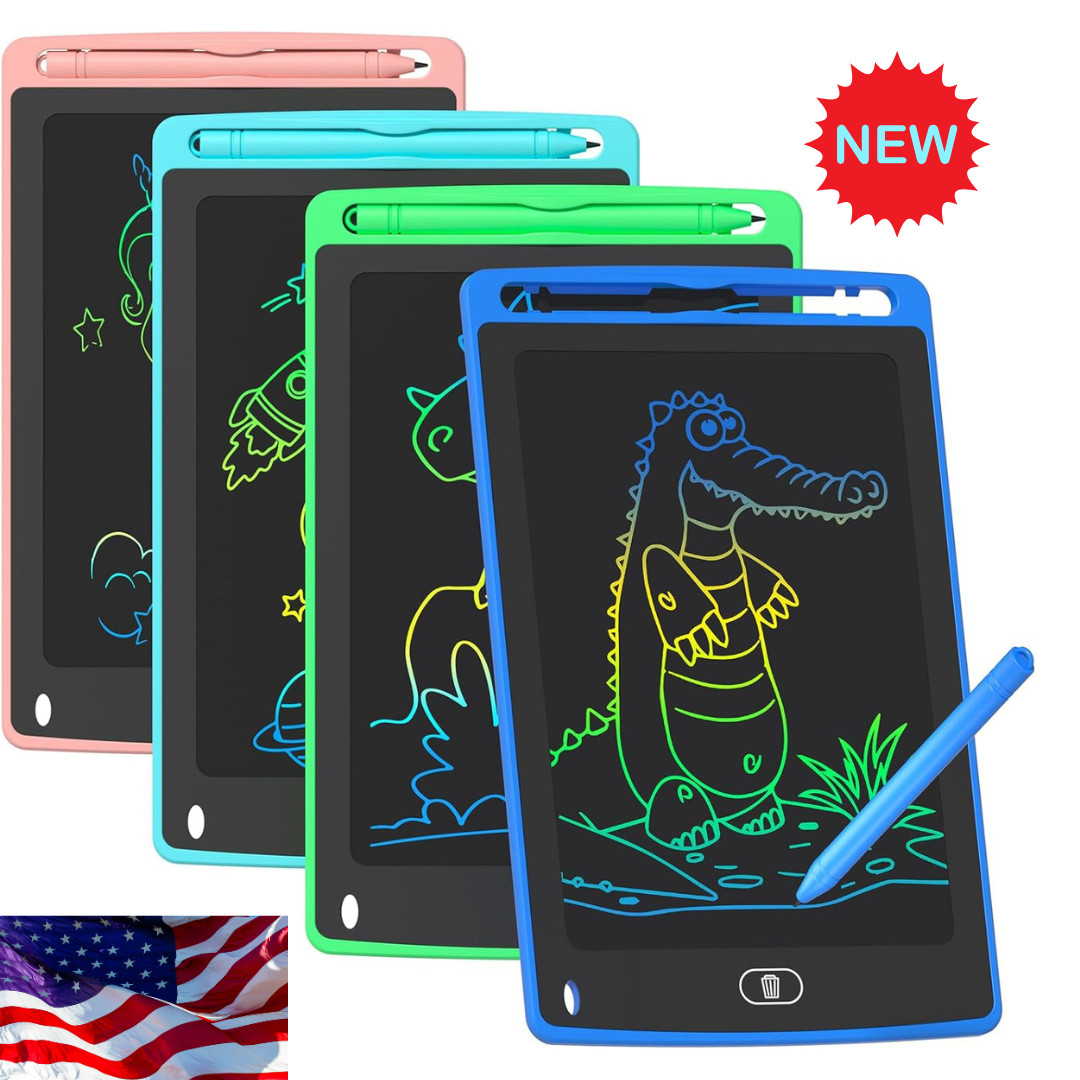 4 Pack LCD Writing Tablet for Kids, 8.5 Inch Colorful Doodle Board Drawing Table