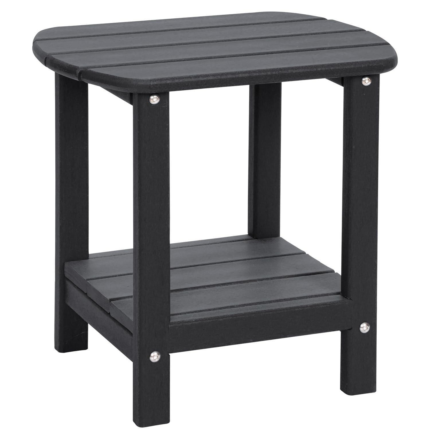 LOENIY Adirondack Outdoor Side 16.5 inches x 12.5 x inches, Black