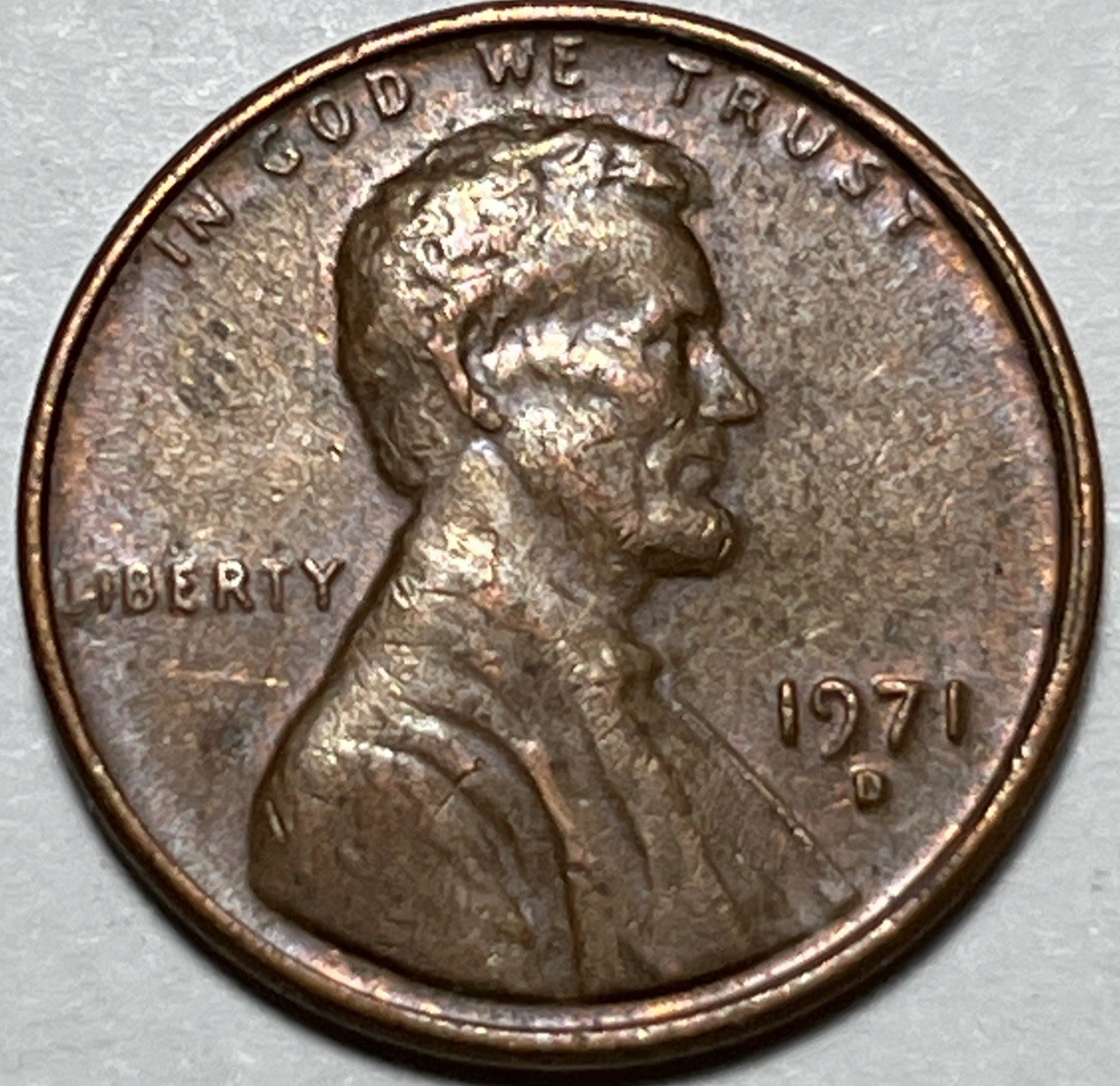 1971 D Lincoln Penny Errors Weak Strike DDR No FG Errors