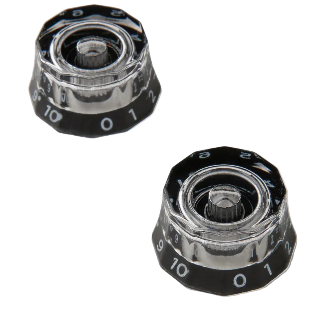 PRS Lampshade Knobs Black - SAE Shaft - Set of 2