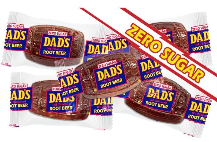 Dad's Root Beer Barrels Hard Candy, Individually Wrapped in Resealabl