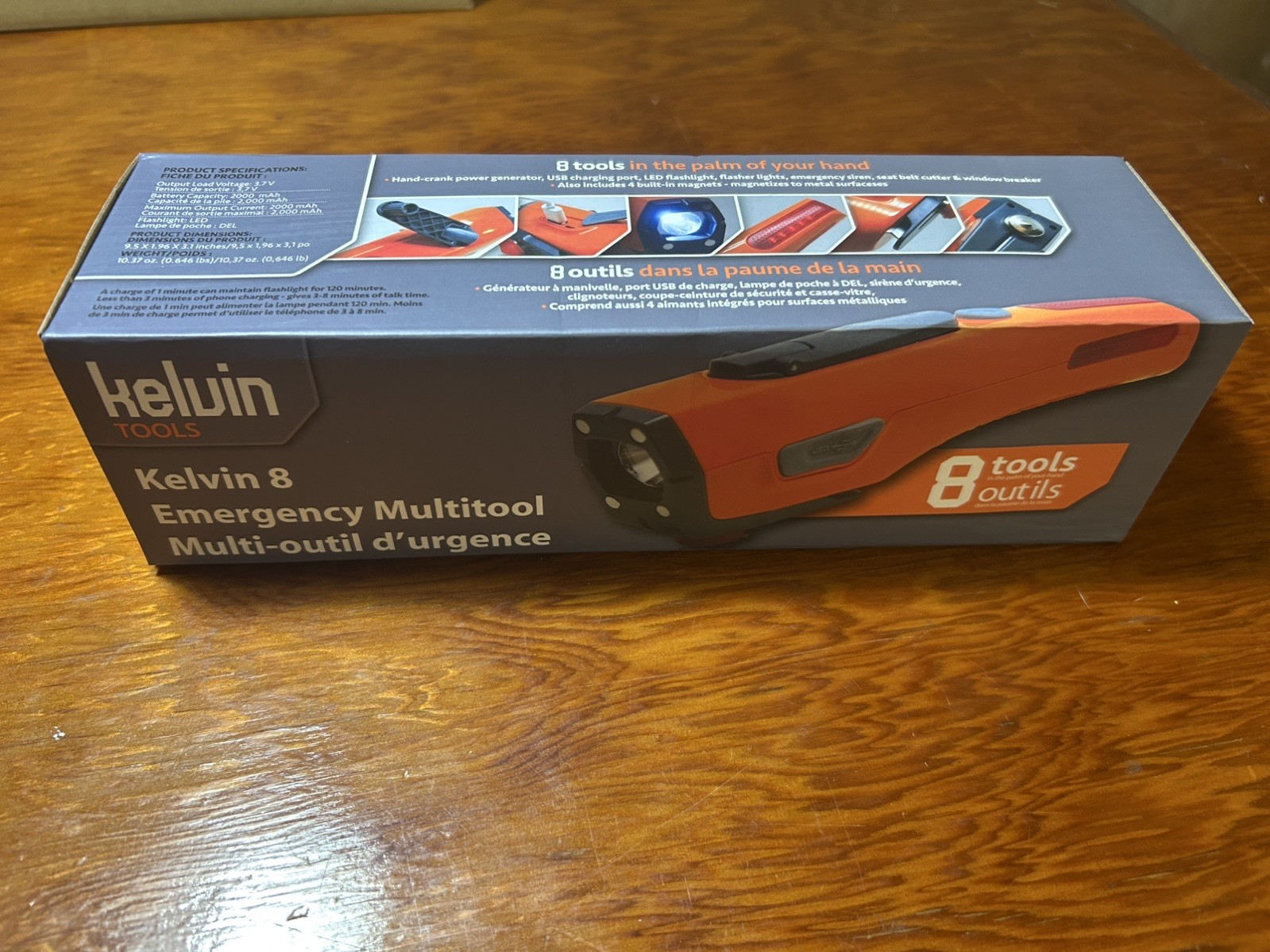 Kelvin 8 Emergency Automotive Emergency Multitool Orange NIB