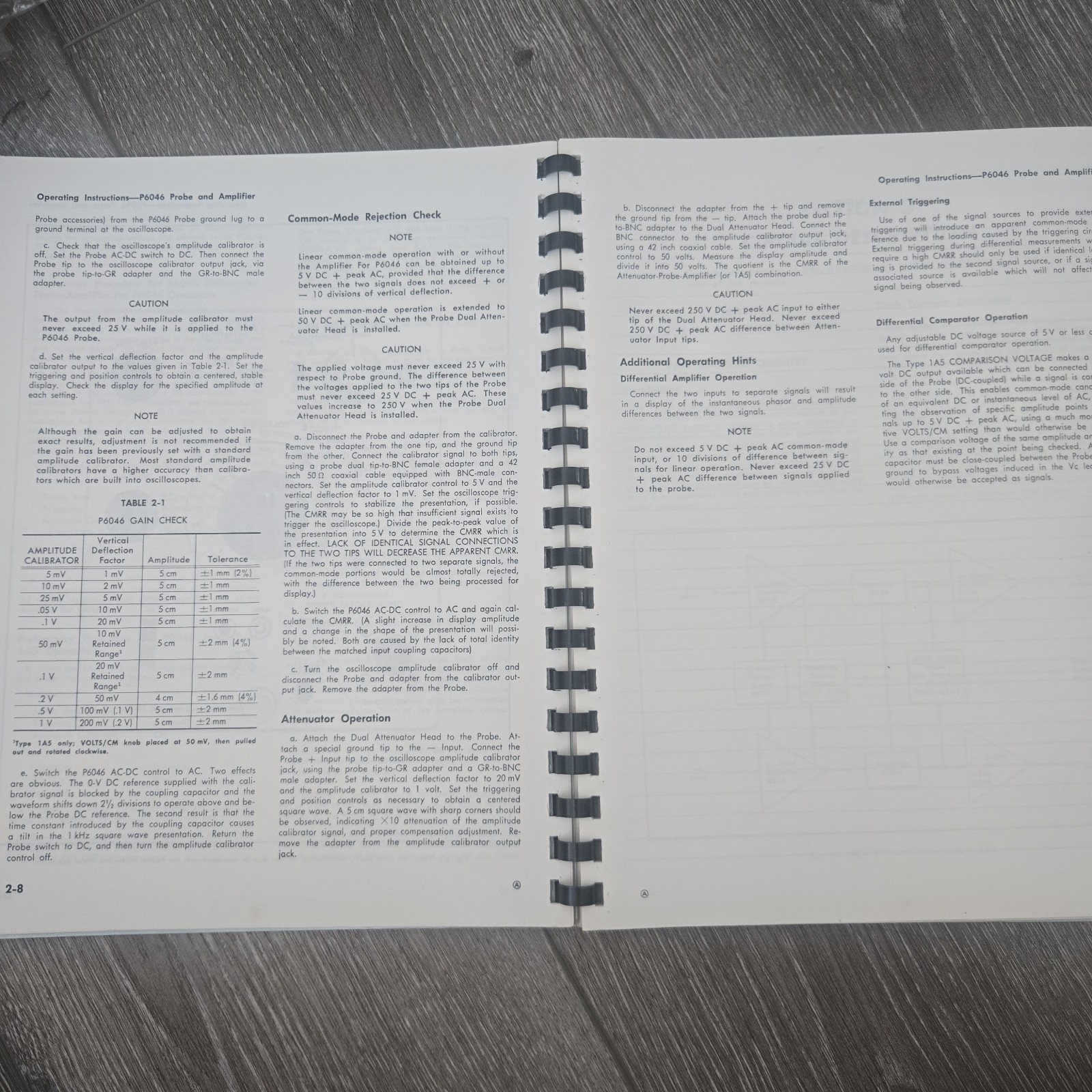 Tektronix Instruction Manual P6046 Probe And Amplifier