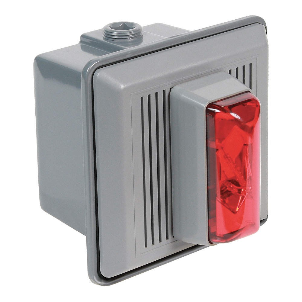 EDWARDS SIGNALING 868STRR-AQ Horn Strobe,Red,5-1/2 In. H,24VAC/DC 16G546