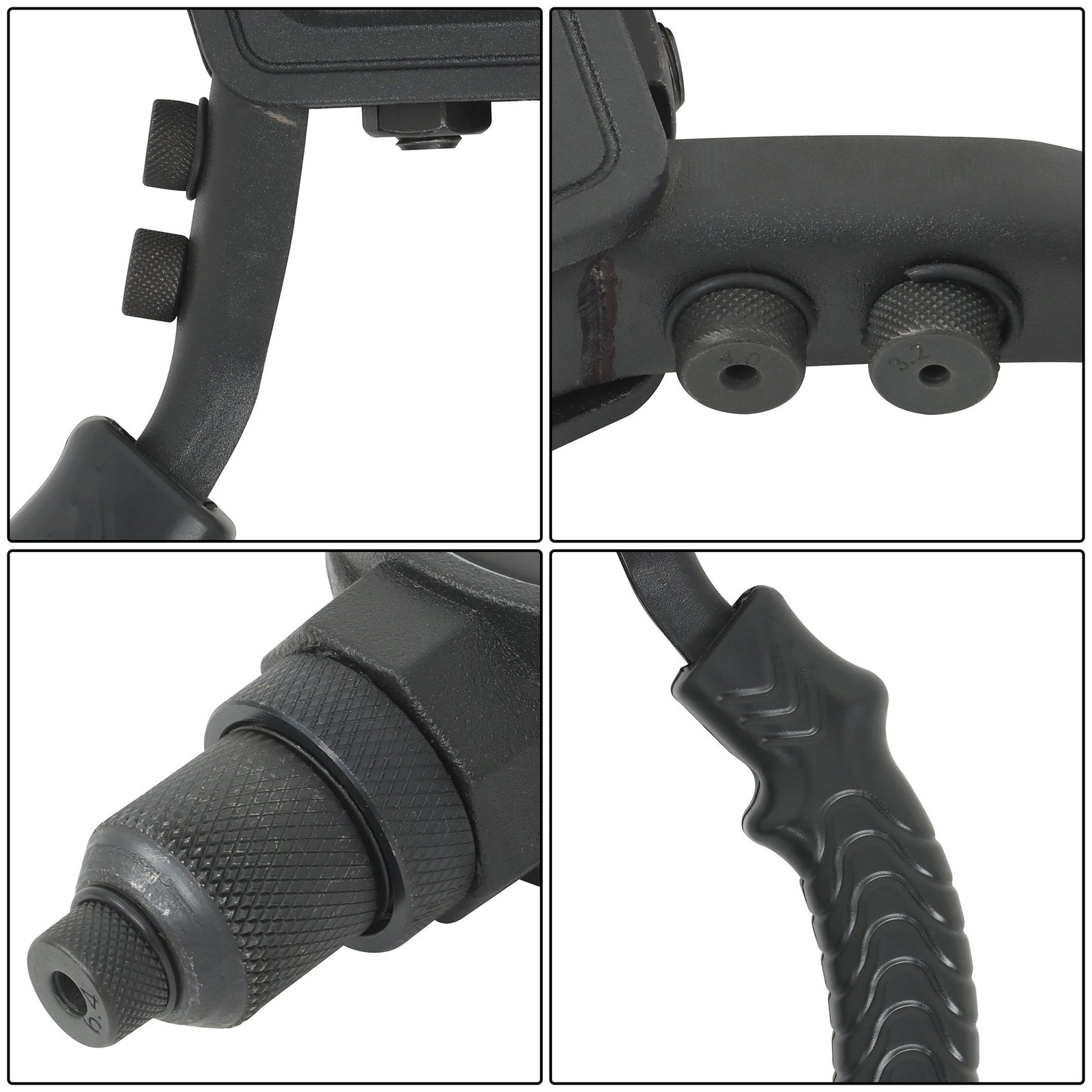 1/4 Pop Rivet Gun Kit with 200 Blind Rivet 5 Interchangeable Rivet Head