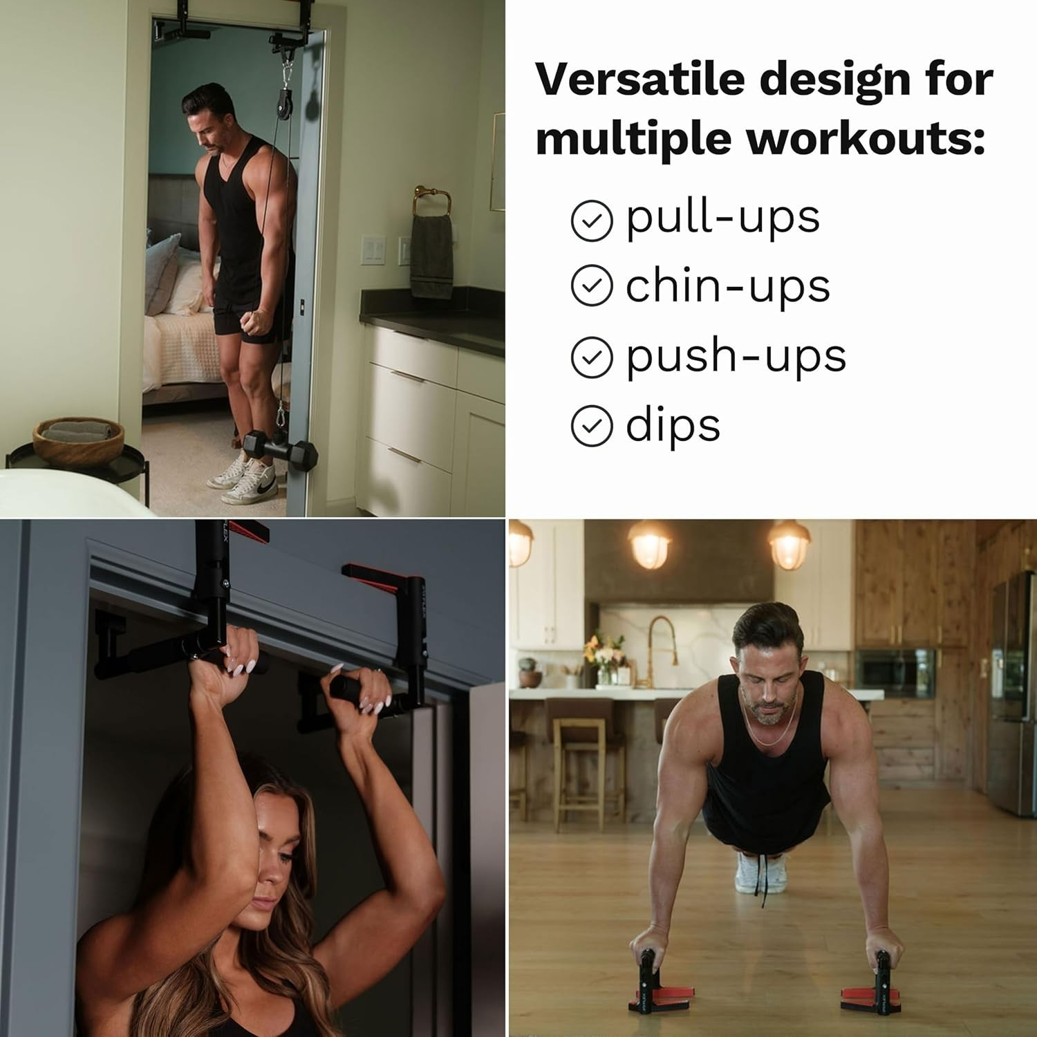 Jayflex CrossGrips Compact Pull Up Bar - Pull Up Bar Door Frame for Work from...