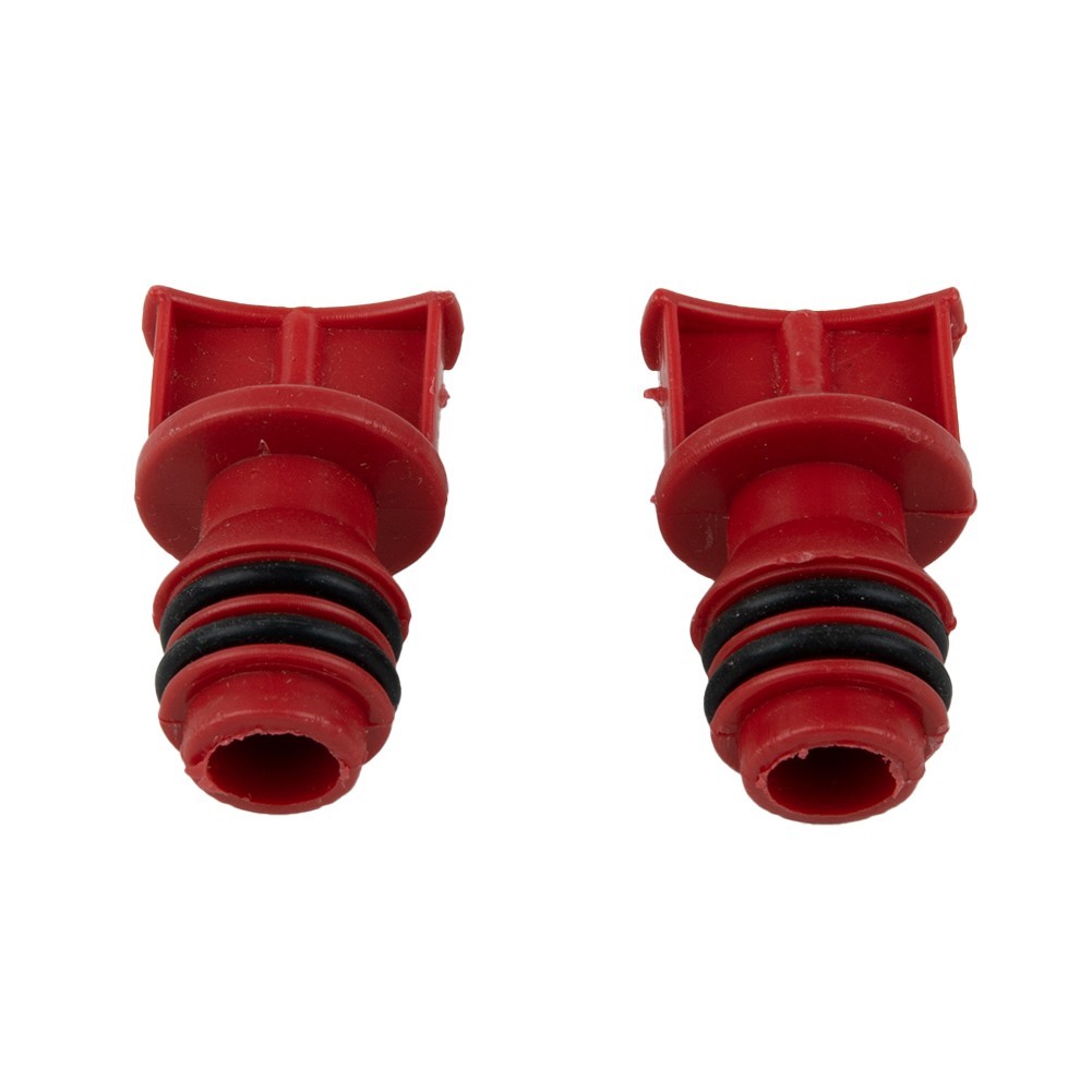 2x Red Male Thread 17mm Dia Air Compressor Oil-Plugs Oil Breather Cap Plastic