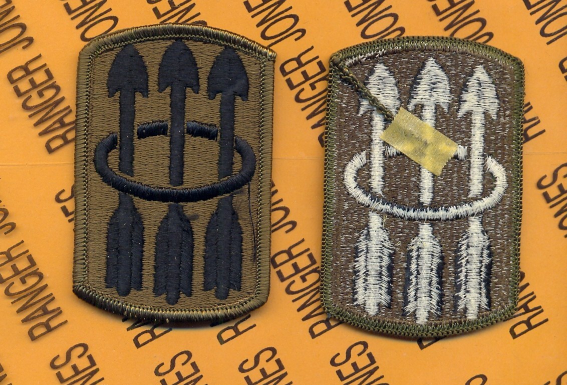 US ARMY 30th Field Artillery Brigade FA OD Green & Black uniform patch
