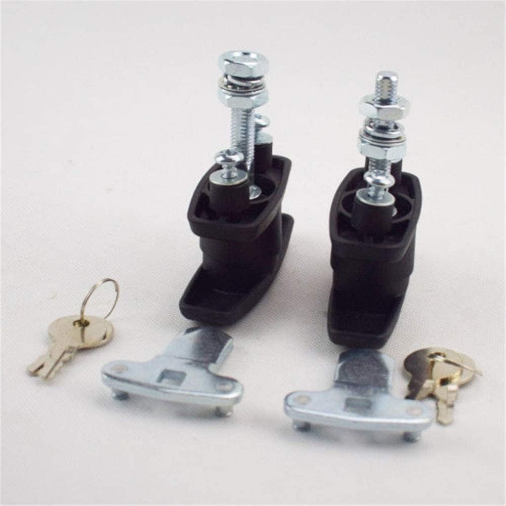 2PCS T Handle Latch Lock Keyed Alike Black Coated Compatible with