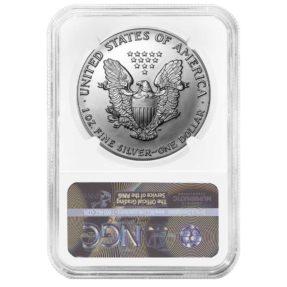 1990 $1 American Silver Eagle NGC MS69 Brown Label