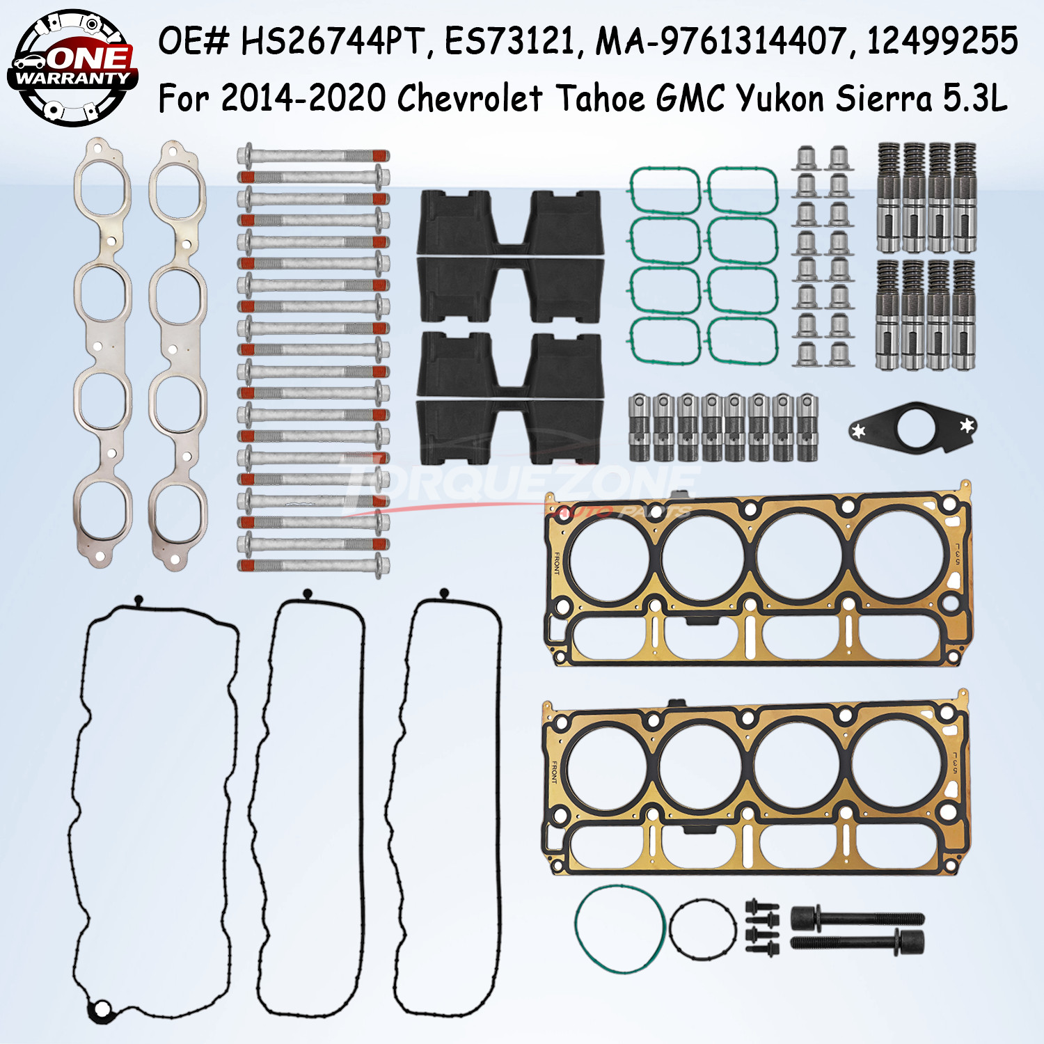 Fit 14-20 Chevrolet Tahoe GMC Yukon Sierra 5.3L Head Gasket Set Bolts Lifters