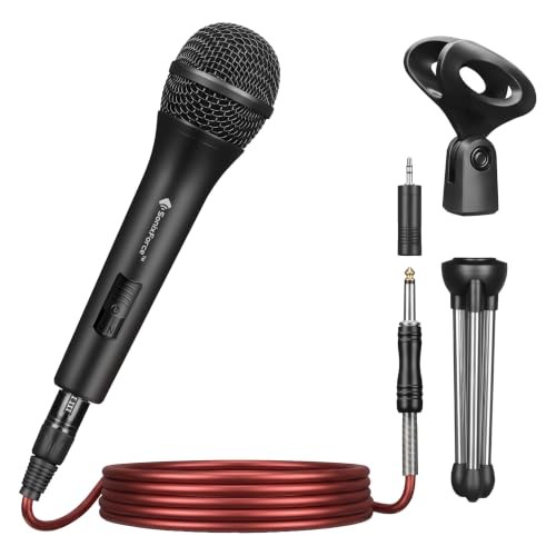 Professional Dynamic Microphone for Singing Karaoke Microphone with 16ft Black