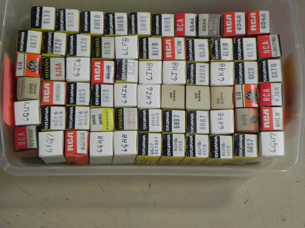 Various Tubes 30-65 Box of Vacuum Tubes Untested Lot of 65