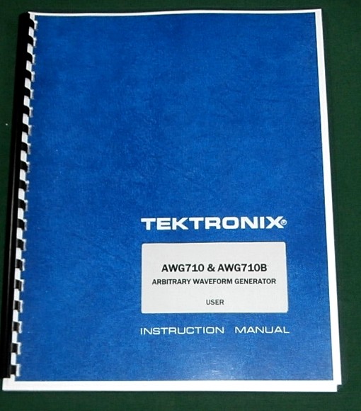 Tektronix AWG710 User Manual: Comb Bound & Protective Plastic Covers