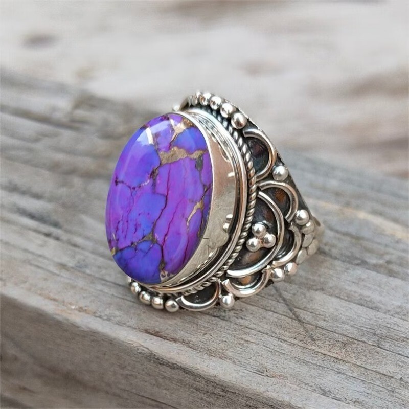 925 Sterling Silver Women Ring With Solid Handmade Gemstone