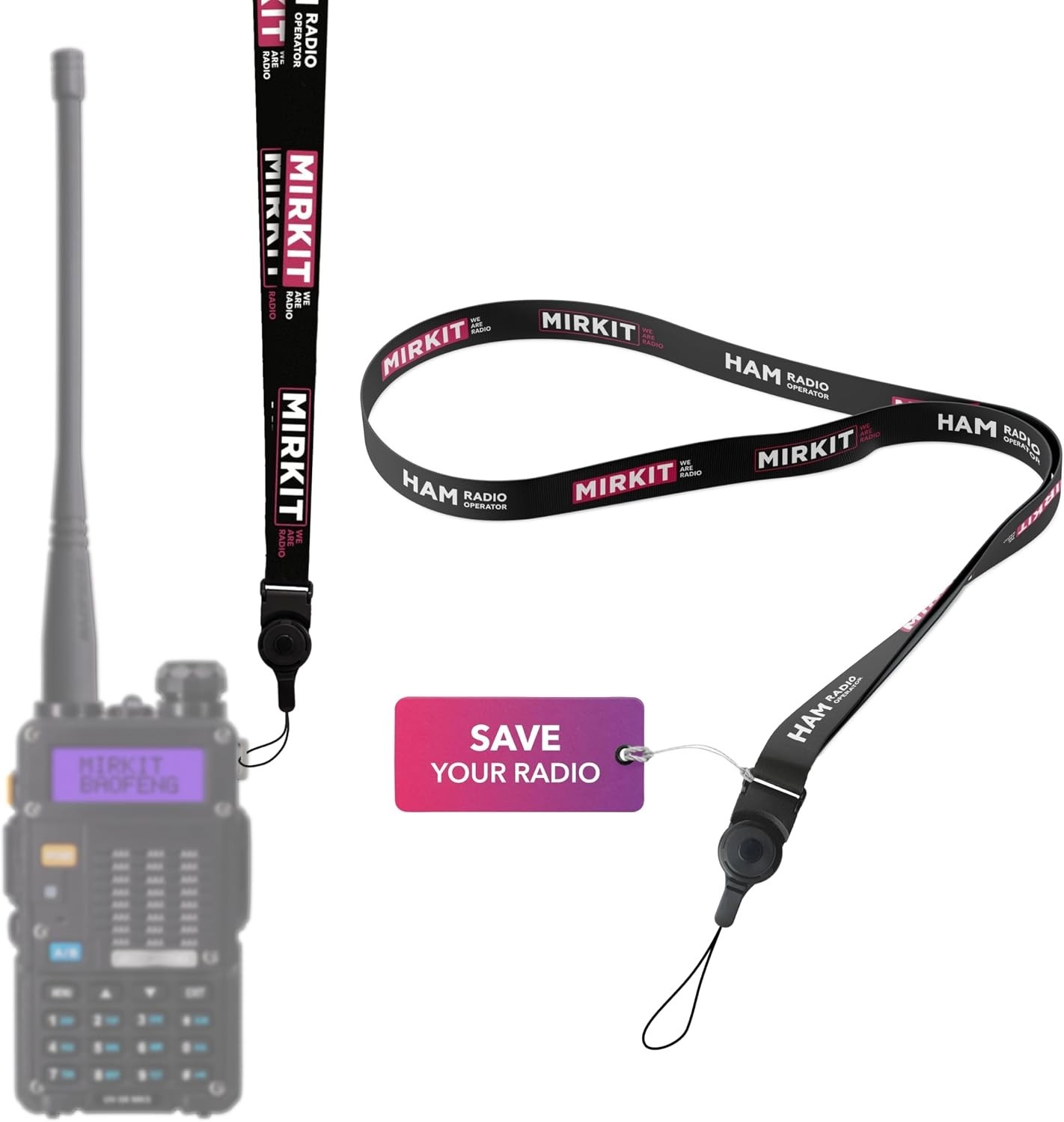 Versatile Waterproof Lanyard for Active Use - Ideal for Ham Radios & Outdoors