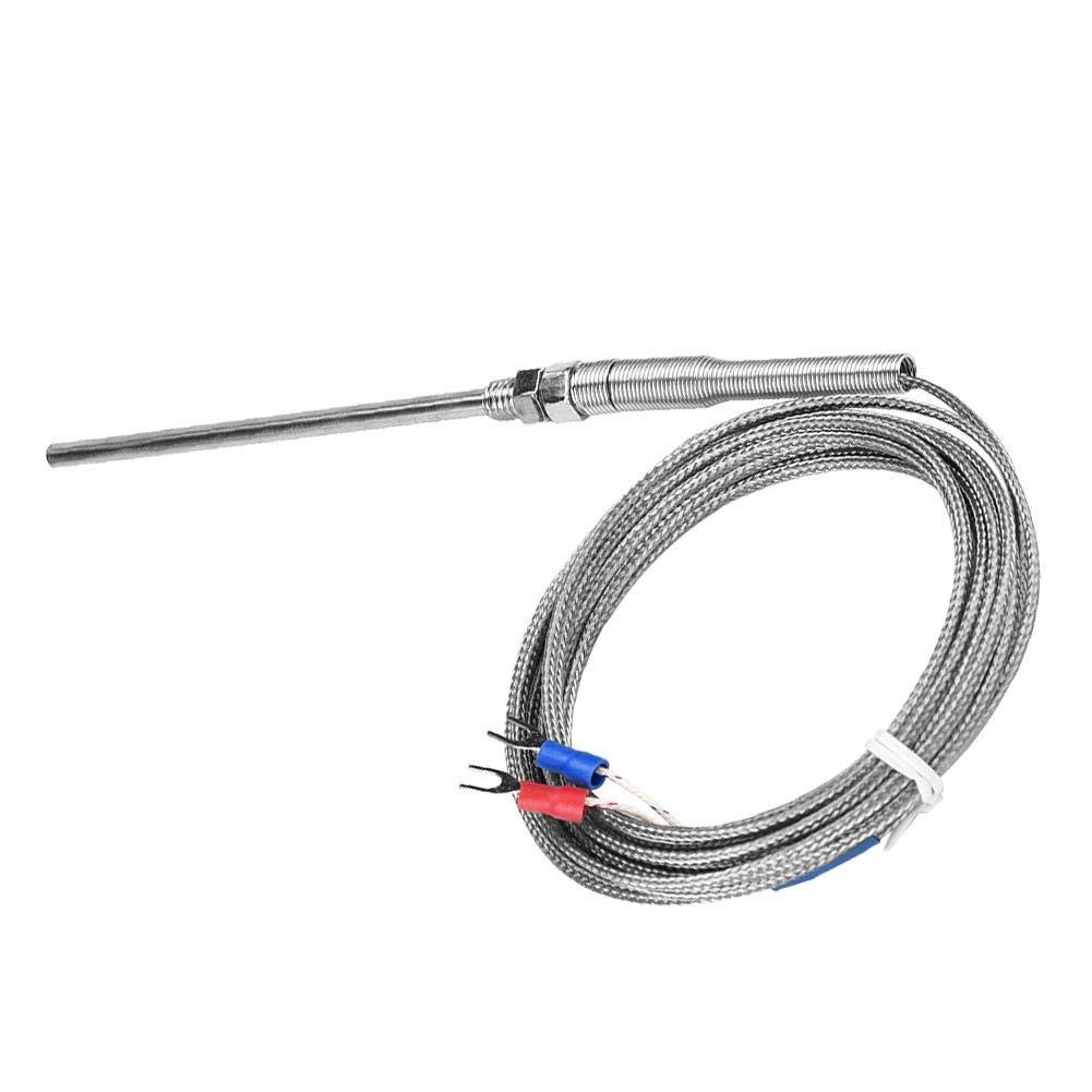 Type K Thermocouple M8 Thread 100mm Probe Temperature Sensor Wire 0-400 4m
