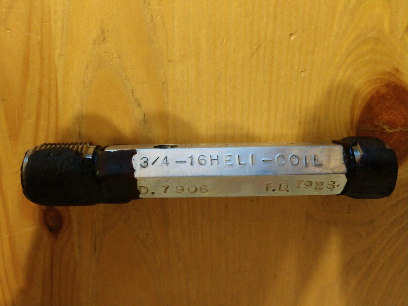 3/4 16 THREAD PLUG GAGE - HELICOIL .75 GO NO GO P.D.'S = .7906 & .7928