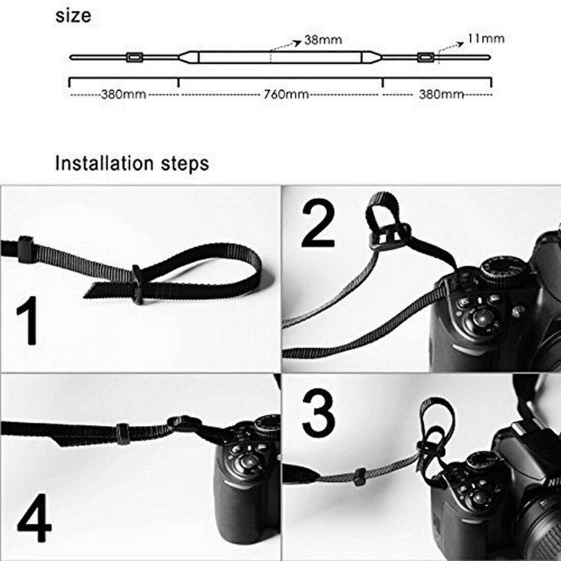 5 Pcs Vintage Multi Color Camera Shoulder Neck Strap Canon Nikon Sony DSLRs