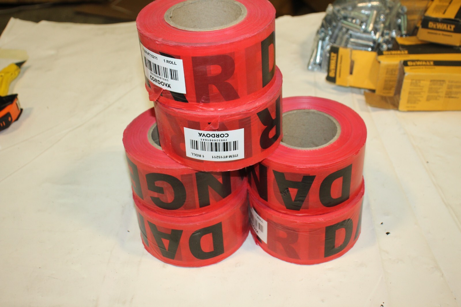6 Rolls of Cordova Red DANGER Tape T15211